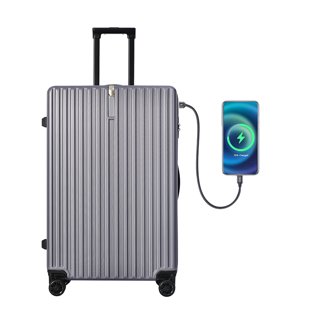 スーツケース Lサイズ キャリーケース キャリーバッグ USBポート付き TSAロック ストッパー付き 大容量 7-14日 大型 おしゃれ ダブルキャスター TANOBI BY851｜busyman-jp｜05