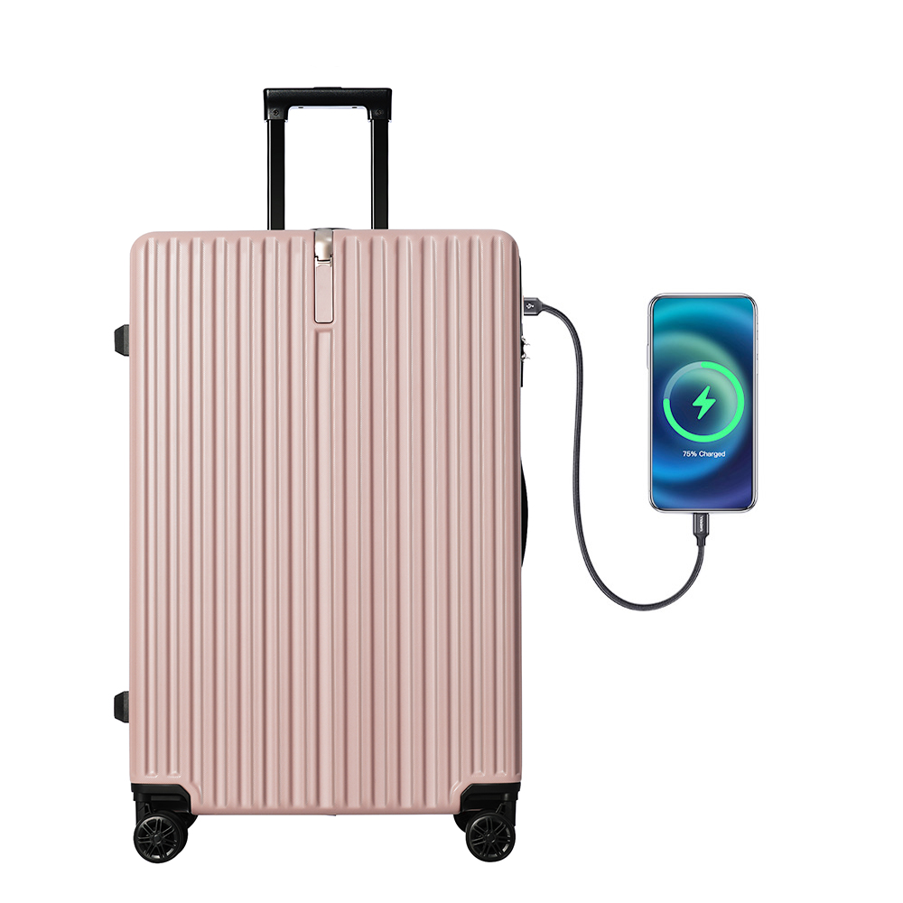 スーツケース Mサイズ 軽量 キャリーケース キャリーバッグ USBポート ストッパー付き TSAロック 中型 フック 3-7日 大容量 ダブルキャスター TANOBI BY851｜busyman-jp｜06
