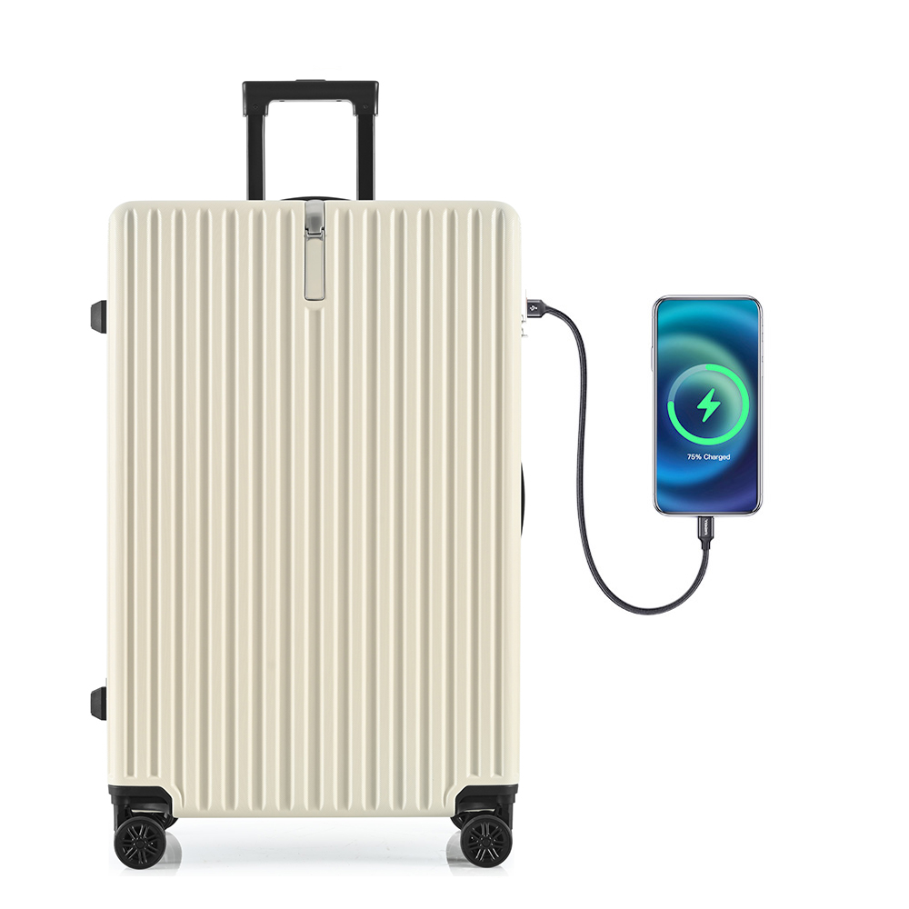 スーツケース Mサイズ 軽量 キャリーケース キャリーバッグ USBポート ストッパー付き TSAロック 中型 フック 3-7日 大容量  ダブルキャスター TANOBI BY851
