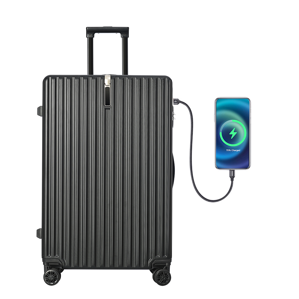 スーツケース Mサイズ 軽量 キャリーケース キャリーバッグ USBポート ストッパー付き TSAロック 中型 フック 3-7日 大容量 ダブルキャスター TANOBI BY851｜busyman-jp｜04