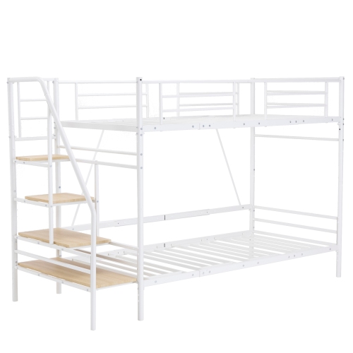 ロフトベッド 2段ベッド 階段 階段付きパイプベッド 【直接引き渡し！！］ ロフトベッド 2段ベッド 階段付き パイプ パイプベッド セミダブル