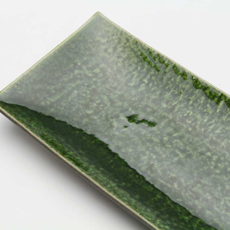 織部 長角皿 27×12cm 和食器 食器 角皿 焼物皿 プレート 和食 瀬戸焼