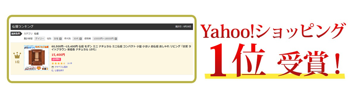 Yahooショッピングランキング1位