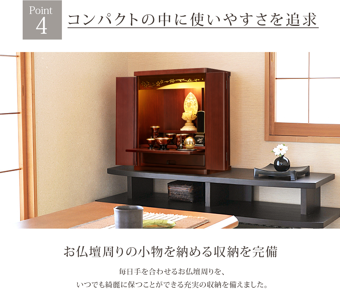 Point4コンパクトの中に使いやすさを追求