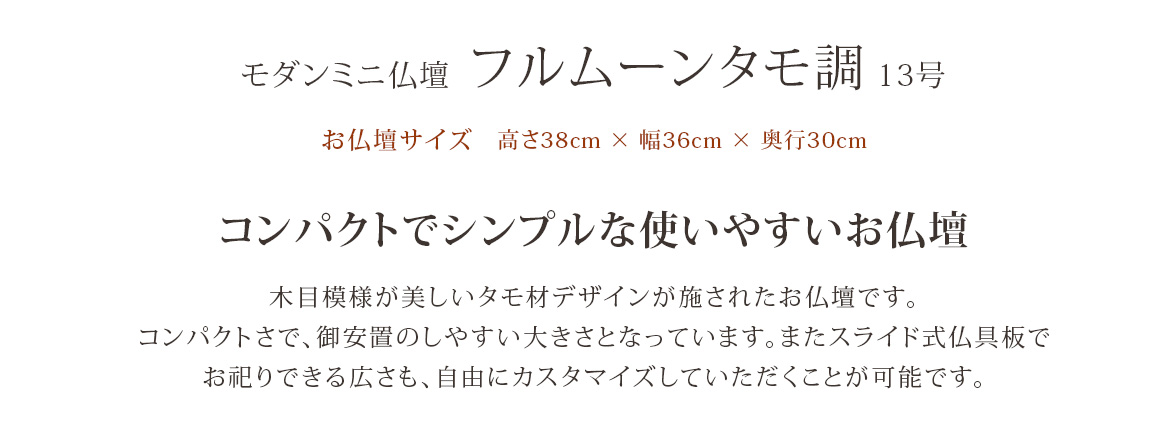 フルムーン タモ調 13号