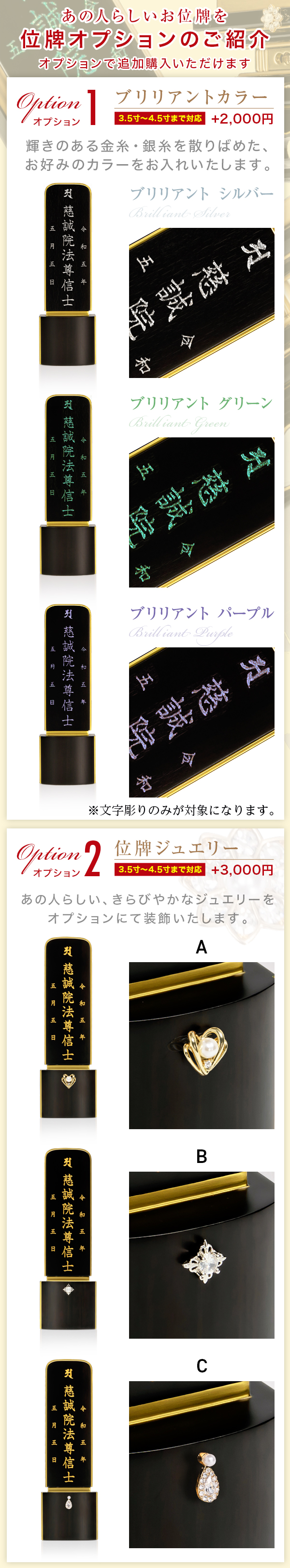 位牌オプションのご紹介
