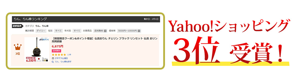 Yahoo!ランキング入賞