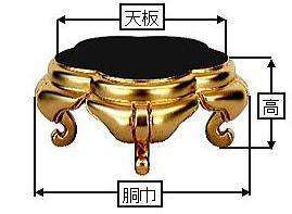 仏具 梅型香炉台 4.0寸 純金箔 金色 : 仏壇職人 関工作所 - 通販
