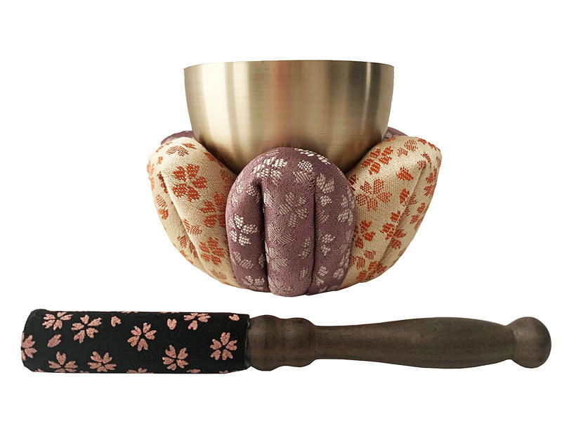 仏具 おりんセット 3点 3.5寸 花型 セット C おりん 仏具セット : 仏壇