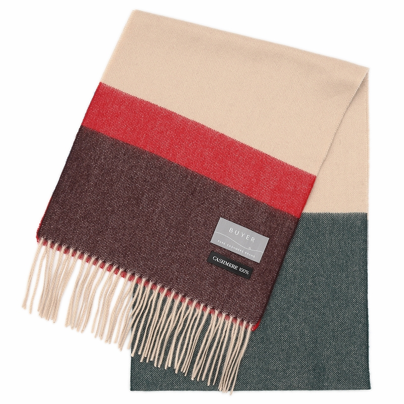 カシミヤ 100% ボーダー マフラー & ストール カシミア レディース