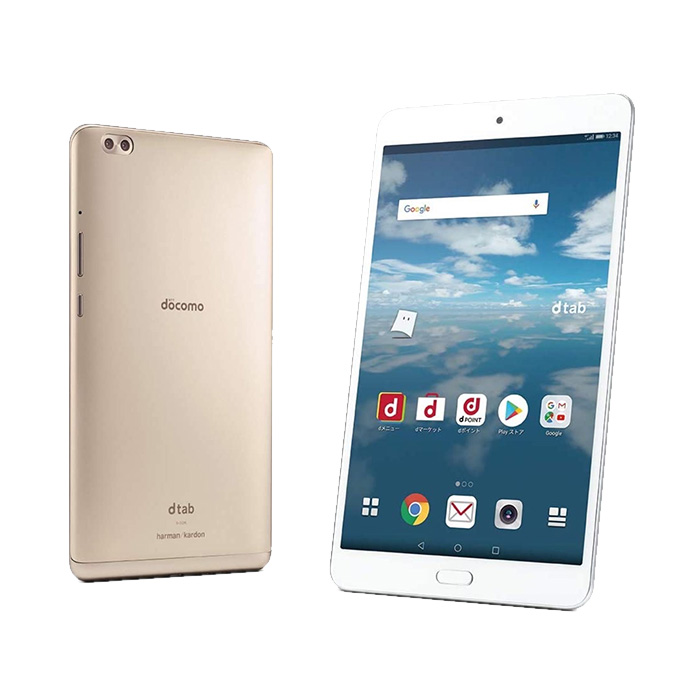 ほぼ未使用 docomo dtab d-02K ゴールド simロック解除済み ムスビー｜docomo dtab Compact d-02K ゴールド SIMロック解除済み
