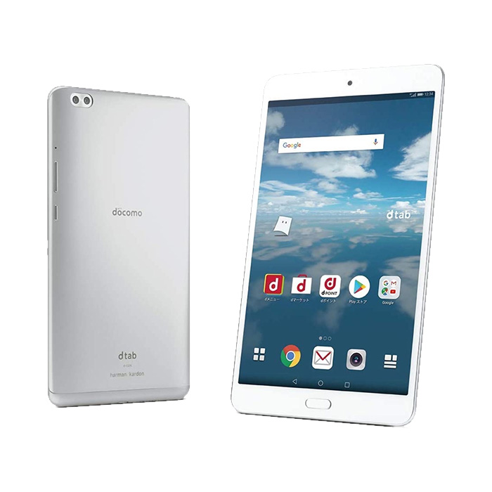 【SIMロック解除済】dtab Compact D-02K/32GB SIMロック解除済】docomo dtab compact d-02K Silver|中古タブレット