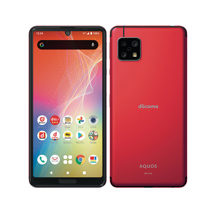 美品 SIMフリー AQUOS sense4 SH-41A AQUOS SH-41A sense4 イエロー SIMフリー ドコモ 中古 スマホ 本体
