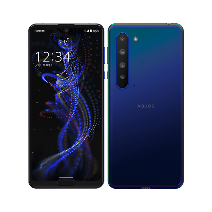 ジャンク SIMフリー AQUOS R5G SH-RM14 ブルー 本体のみ AQUOS R 中古 R5G SH-RM14 楽天モバイル版SIMフリー 本体 Aランク