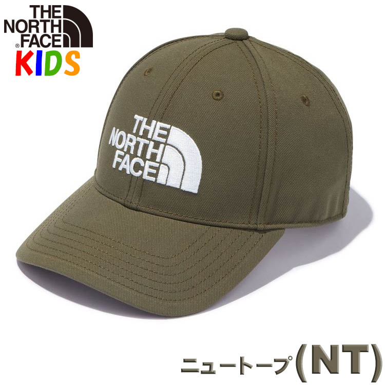 LINE登録で300円クーポン ノースフェイス キッズ帽子 TNFロゴキャップ 子供用 キャンプ ジ...