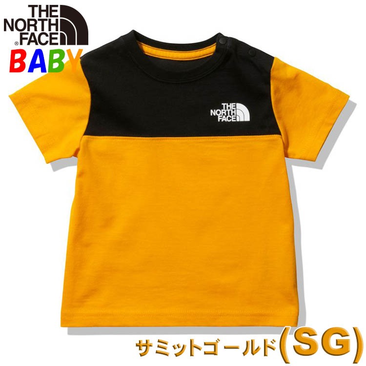 ノースフェイス ベビー 80-90cm 半袖Tシャツ カラーブロック オーガニックコットン使用 男の...