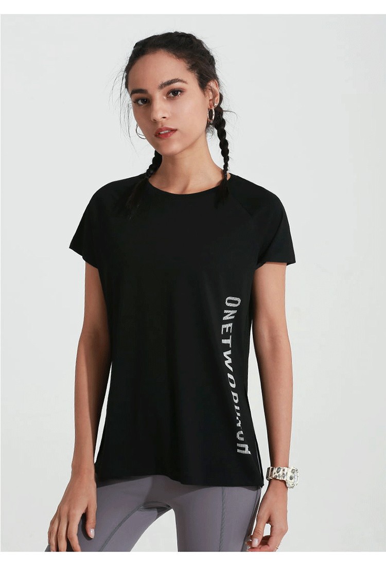 ヨガウェア おしゃれ ブランド ヨガウェア トップス ホットヨガウェア トップス スポーツウェア レディースtシャツ Milanda サイドロゴ3カラーtシャツ Yw Top Buysense 通販 Yahoo ショッピング