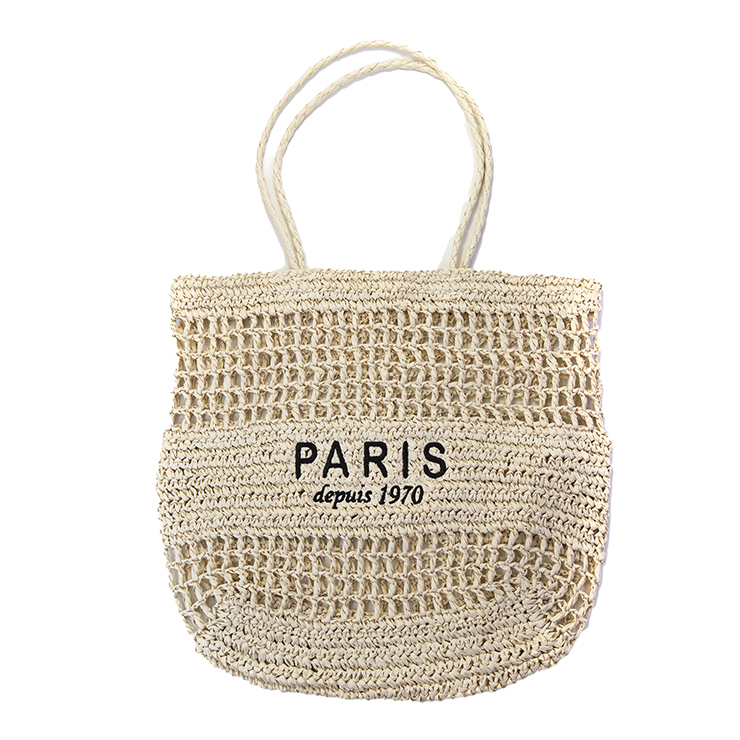 クアドリフォリオ かごバッグ カゴバッグ ペーパーヤーン トートバッグ 刺繍 ベージュ ブルー ブラック かわいい トート |  | 01