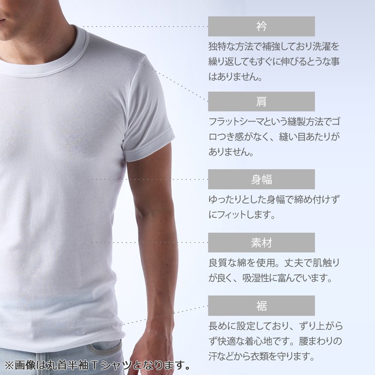 Tシャツ 2枚セット 丸首半袖 BVD GOLD アンダーウェア/綿100 