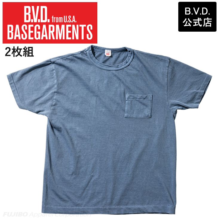 B.V.D Tシャツ ベースガーメンツ ポケットTシャツ 2枚組 スポー