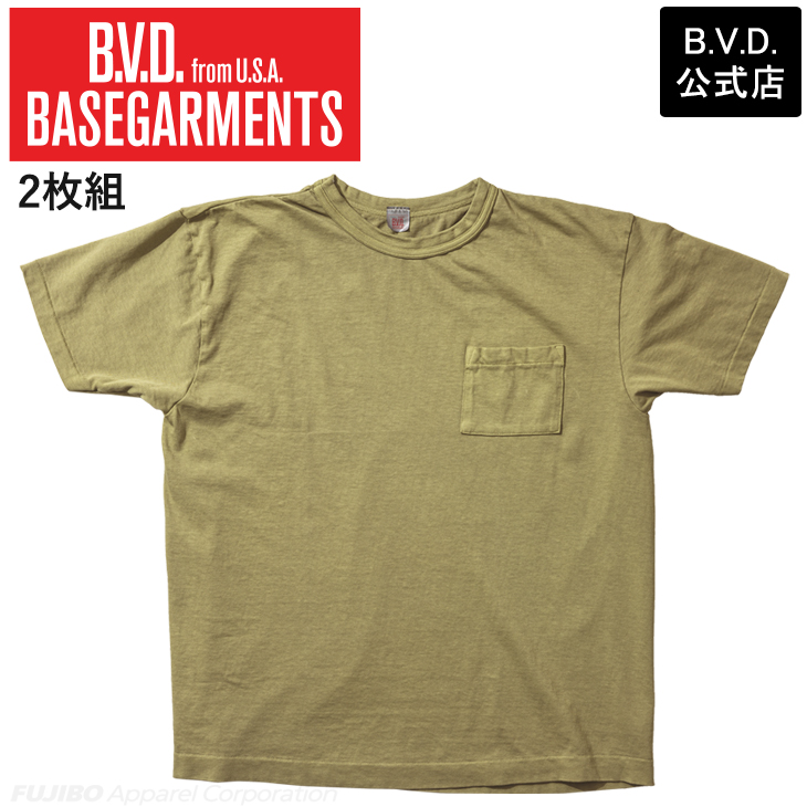 B.V.D. ポケットTシャツ　60s フェード　無地　ポケT 楽天市場】60s USA製 BVD ポケット付き 無地 半袖 Tシャツ L