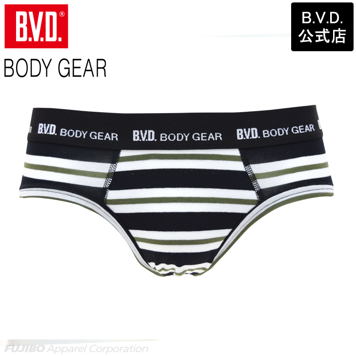 BVD BODYGEAR ボディギア ビキニブリーフ WEB限定 綿混先染ボーダー MLLL メンズインナー 下着 パンツ アンダーウェア bvd