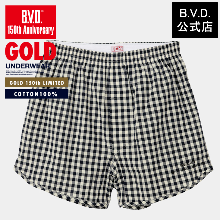 B.V.D トランクスB.V.D.150th限定 GOLD布帛 LL g160 パンツ メンズ