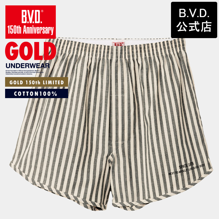 B.V.D トランクスB.V.D.150th限定 GOLD布帛 LL g160 パンツ メンズ