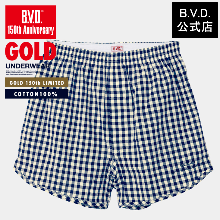 B.V.D トランクス B.V.D.150th限定 GOLD布帛 LL g160 パンツ メンズ