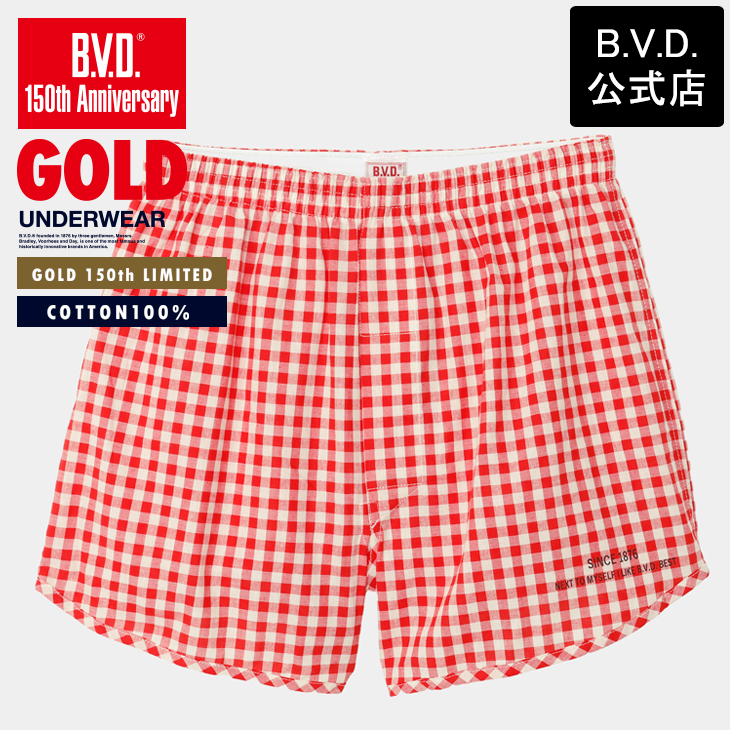 B.V.D トランクスB.V.D.150th限定 GOLD布帛 LL g160 パンツ メンズ