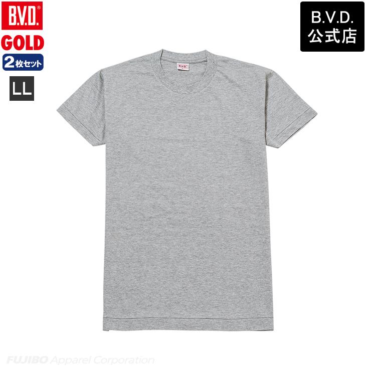 ファッション通販】 2枚セット BVD GOLD クルーネックTシャツ 綿100% 丸首 メンズインナー 下着 インナーシャツ 