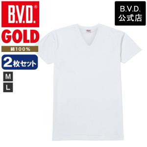 bvd BVD GOLD Vネック tシャツ 2枚セット V首 天竺編み メンズ 肌着 綿100％ ...