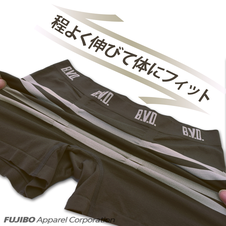 B.V.D ボクサーパンツ bvd 立体成型 ソフトフィット ボーダー 前とじ