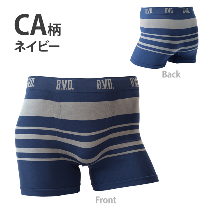 B.V.D ボクサーパンツ bvd 立体成型 ソフトフィット ボーダー 前とじ