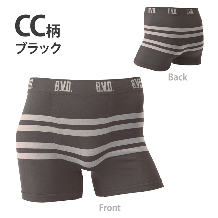 B.V.D ボクサーパンツ bvd 立体成型 ソフトフィット ボーダー 前とじ