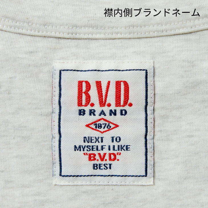 B.V.D tシャツ ヘビーウエイト 綿100％ ポケット付き 杢 クルー