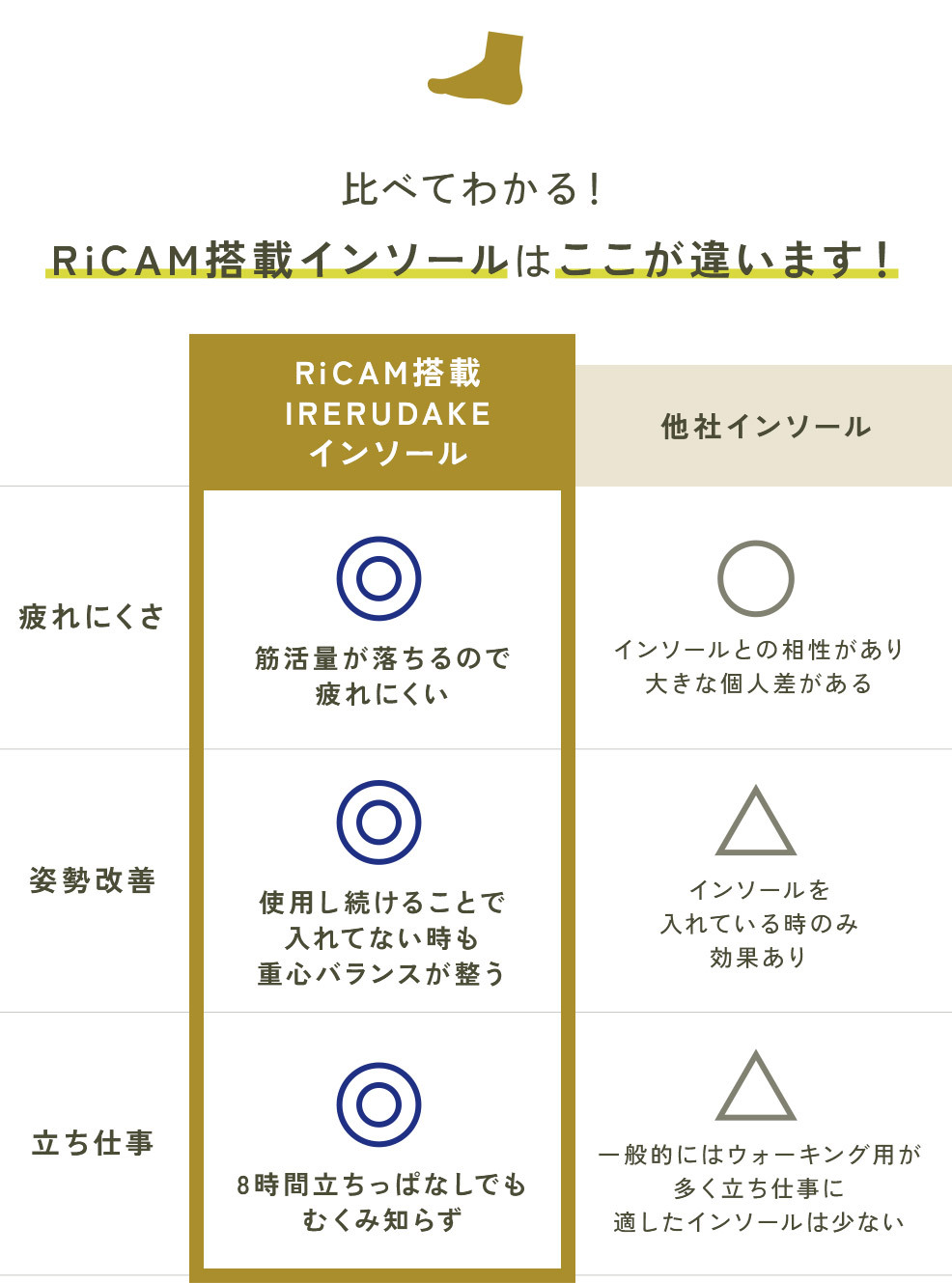 IRERUDAKEインソール (いつもの靴に入れるだけ) 特許技術 中敷き 腰痛