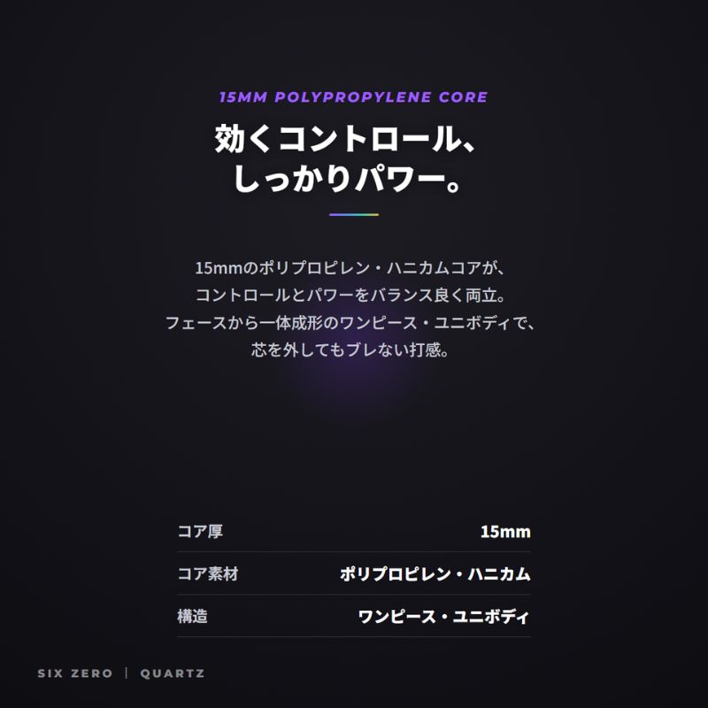 スイングウェイト108・ツイストウェイト6.4・5インチショートグリップ｜Six Zero Quartz 速い手元と広いスイートスポット