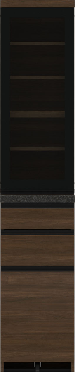 パモウナ 食器棚 幅40cm 奥行50cm 高さ198cm EC 完成品 棚 国産