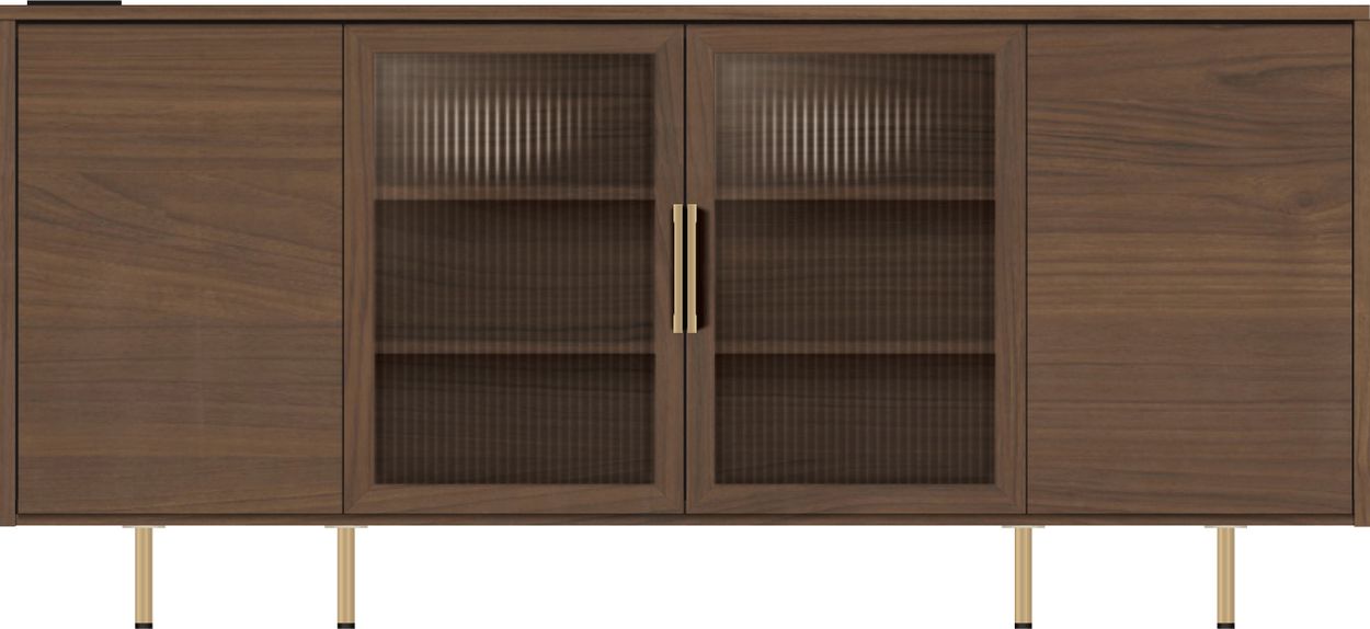 パモウナ サイドボード キャビネット 幅160cm 開き扉 NW ナチュラル