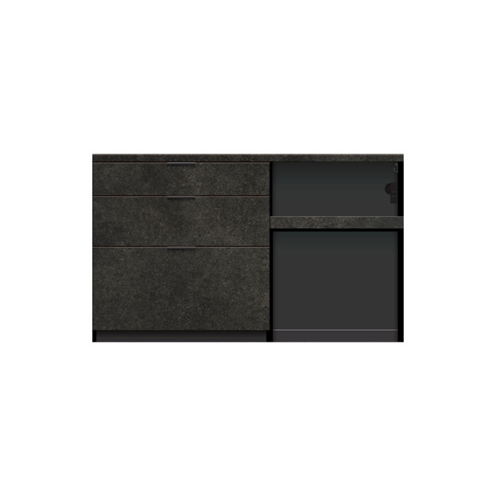 パモウナ カウンター 幅140cm 奥行45cm 高さ85cm RL 下台販売 完成品 国産 食器棚 キッチンボード ダイニングボード レンジボード レンジ台 ロータイプ 送料無料_3