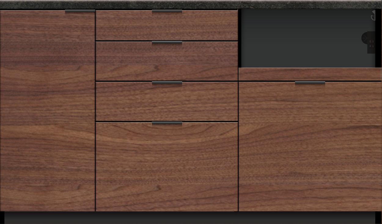 パモウナ カウンター 幅160cm 奥行45cm 高さ94cm RU 下台販売 完成品