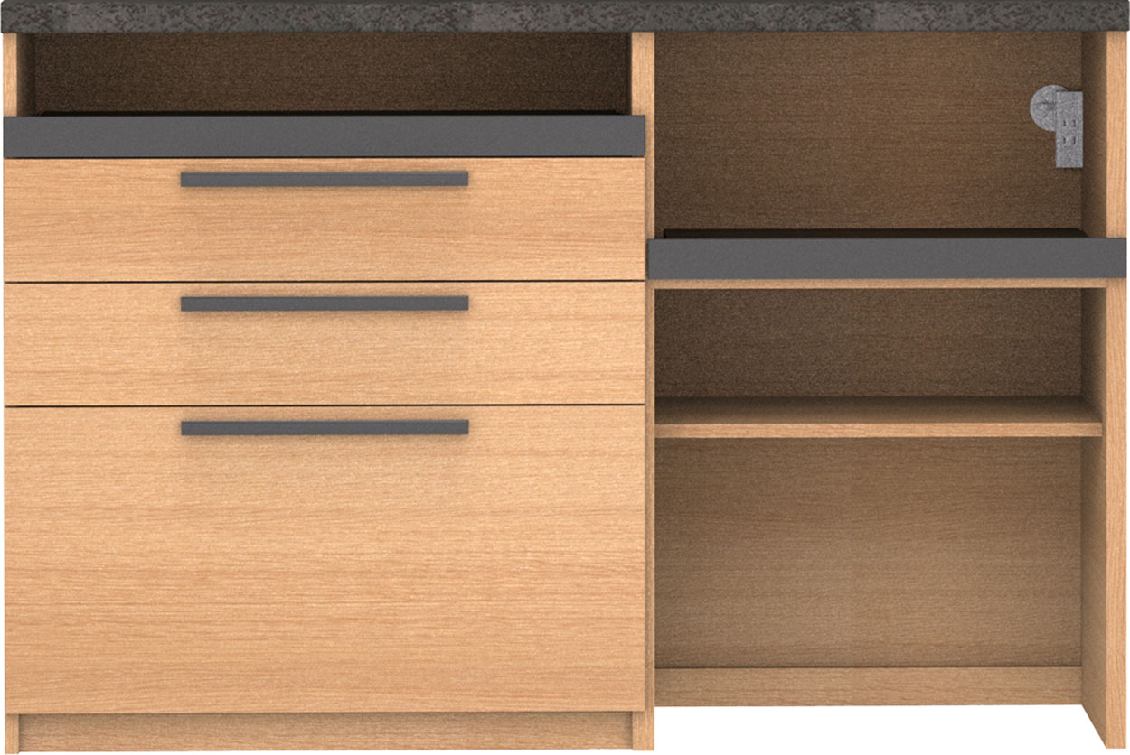 パモウナ　食器棚　キッチンボード　幅140cm 楽天市場】パモウナ 食器棚 幅140cm 奥行45cm 高さ198cm RU 完成