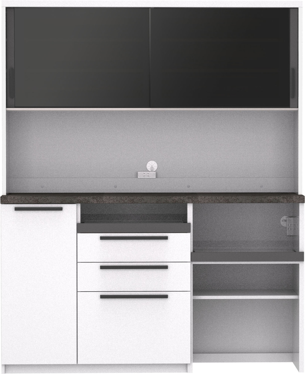 パモウナ キッチンボード 160×45×238 - 収納家具