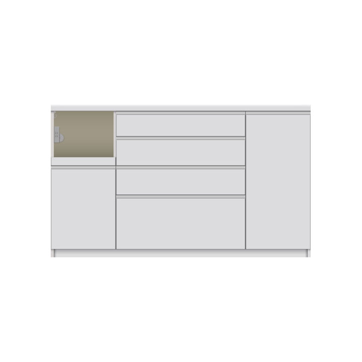 パモウナ カウンター 幅160cm 奥行50cm 高さ94cm YS 下台販売 完成品