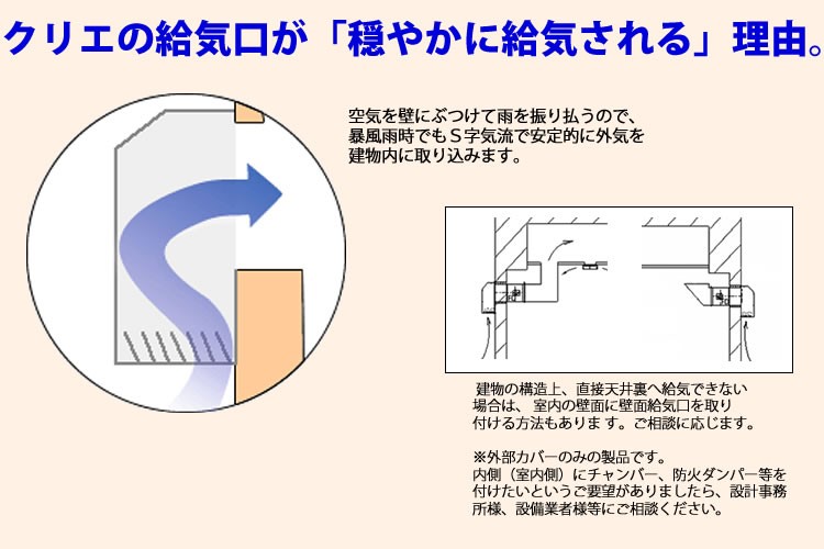 外部給気フード TO-35 業務用換気関連部材 屋外外壁設置用