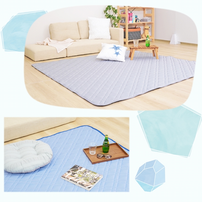 接触冷感 ラグ もっと ひんやり 冷感ラグ Mサイズ 185×185cm 約2畳