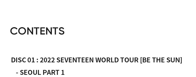 SEVENTEEN WORLD TOUR BE THE SUN SEOUL DVD SEVENTEEN