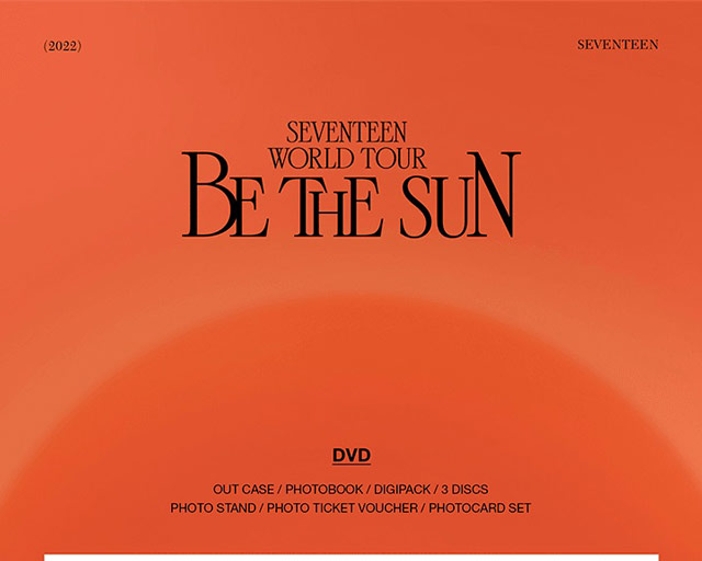 SEVENTEEN WORLD TOUR BE THE SUN SEOUL DVD SEVENTEEN