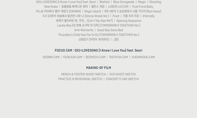 TOMORROW X TOGETHER WORLD TOUR ACT LOVE SICK IN SEOUL DIGITAL CODE TOMORROW X TOGETHER